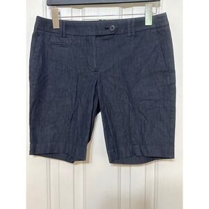 Ann Taylor‎ LOFT Marisa Shorts - Dark Wash Denim Bermuda Casual Size 6